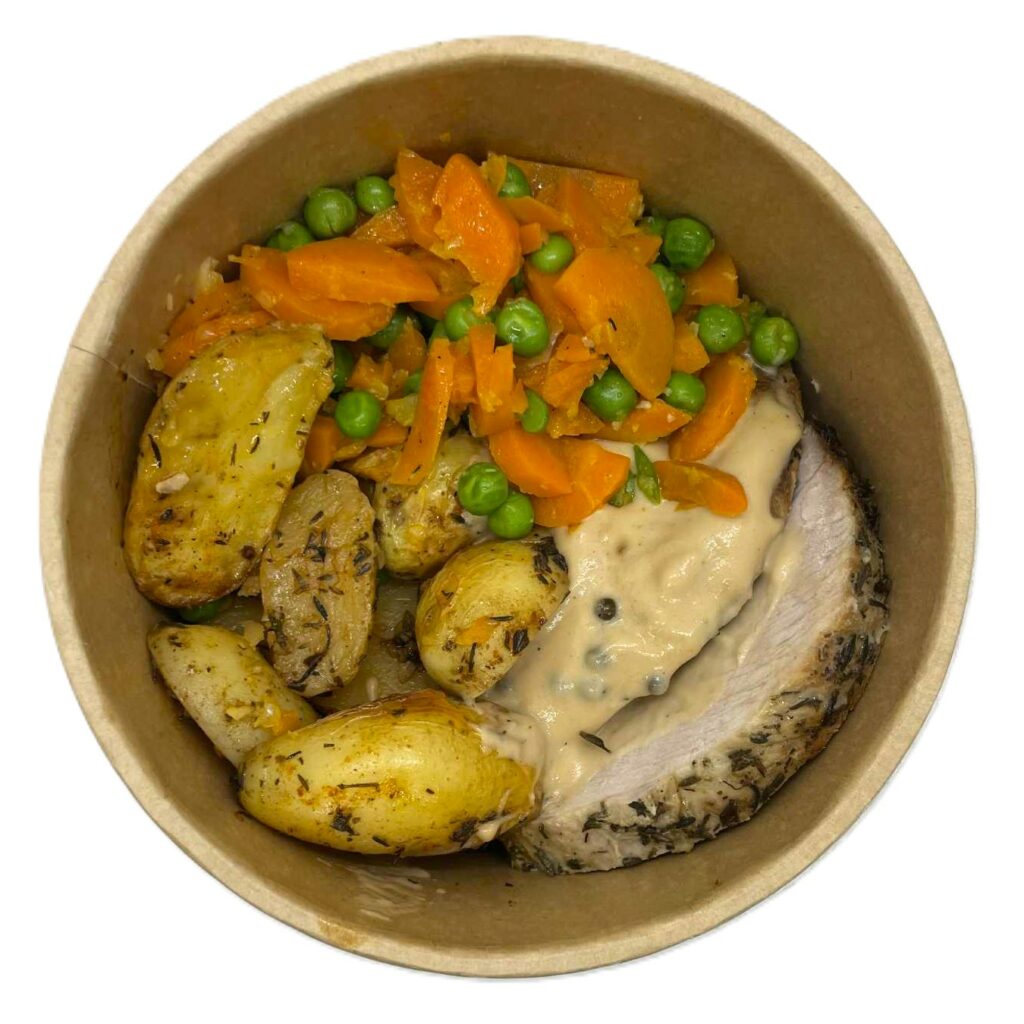 Rôti de porc sauce poivre vert