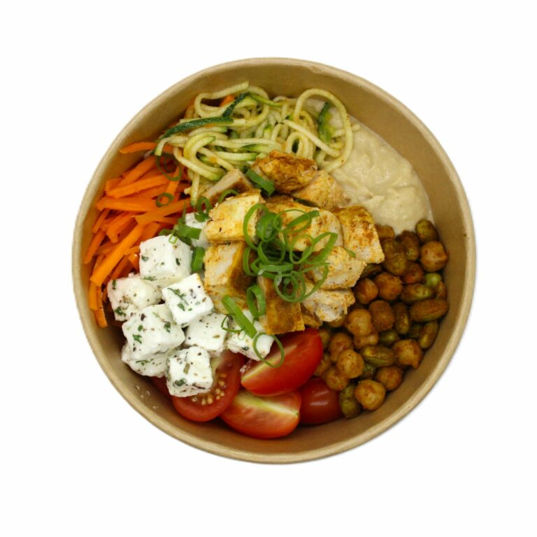 poke bowl poulet feta cougettes