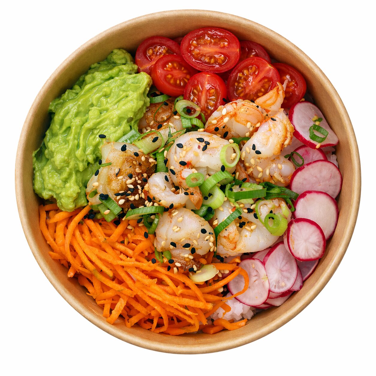 Poke bowl scampi